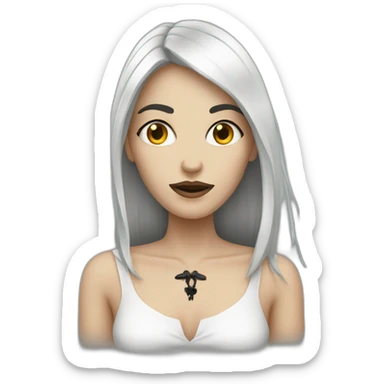 Femme avec tête de mort sticker