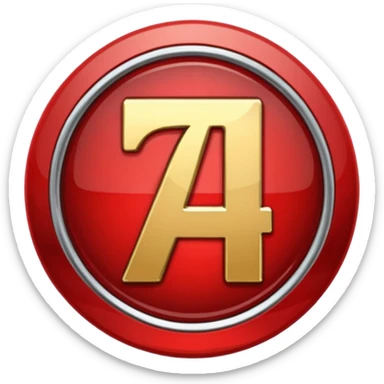 Make a round badge for a paid subscription out of gold with a red emerald and the number 4. sticker