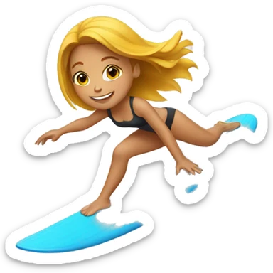 A girl who surfs sticker