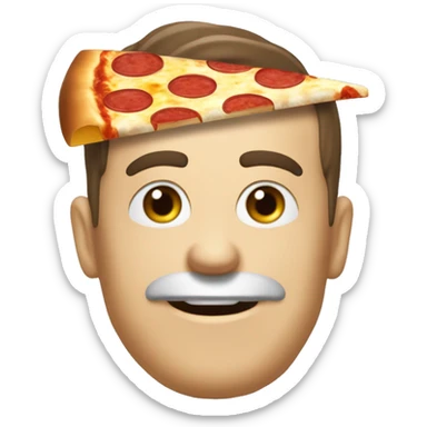 émoji tremblant avec une pizza et ou c'est écrit omg sticker