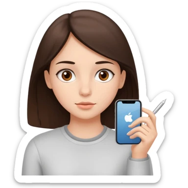 the daily routine of a brunette girl sticker