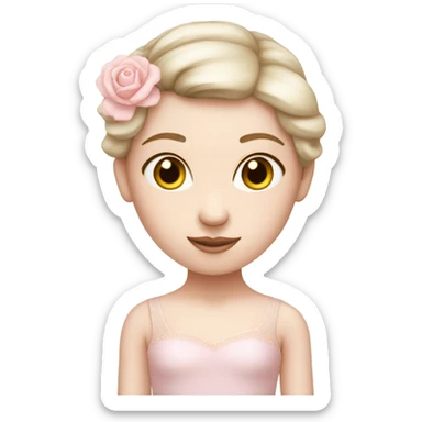 soft pink ballerina with fair skin  sticker