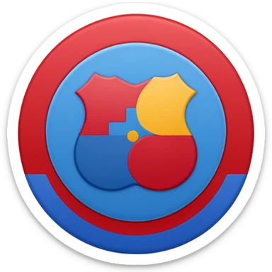 Fcb logo minimal dual tone sticker