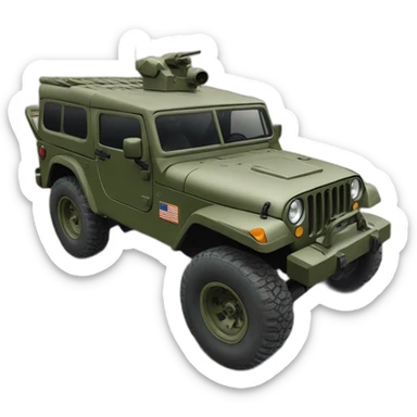 american military missile launching jeep extension sticker