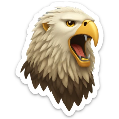 eagle merged with lion sticker