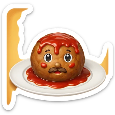 meatball restaurant sticker