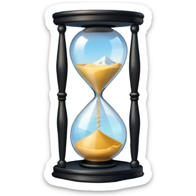 sablier sur neige sticker