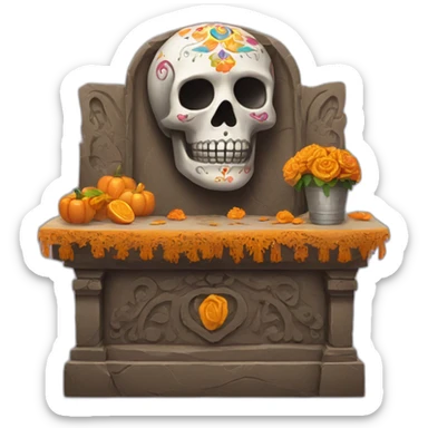 altar de muertos pan sticker