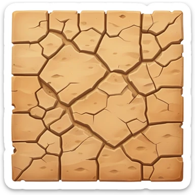 RPG desert terrain tile top-down view sticker