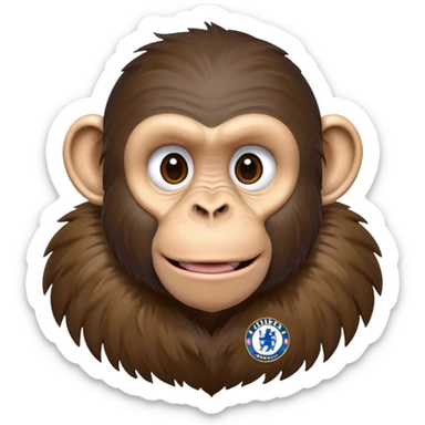 Chimp with Chelsea shirt  sticker