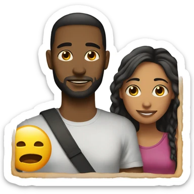 Man with her gf  sticker