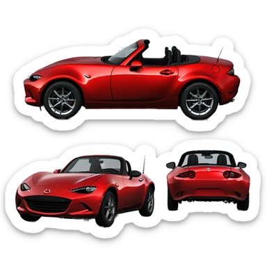 Mazda miata mx-5 2023 soul red sticker