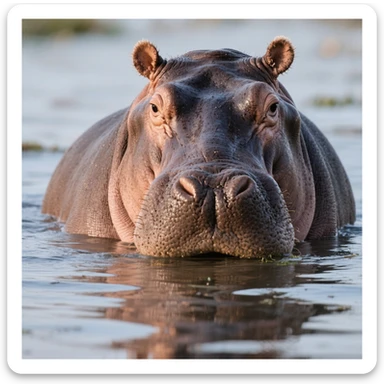 Hippopotamus sticker