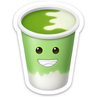 Matcha drink cup sticker