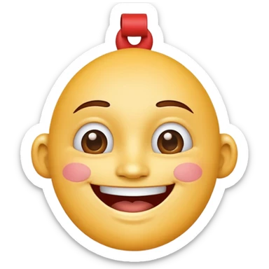 home shaped face mascot on neck  sticker