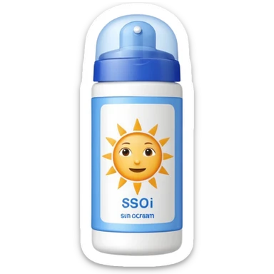 sun cream bottle sticker