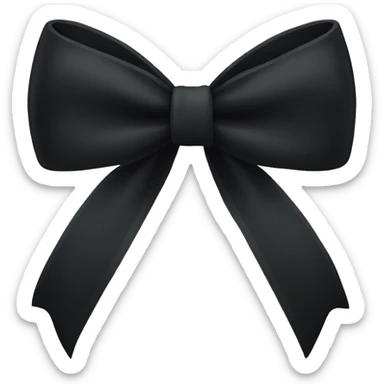 Black bow sticker
