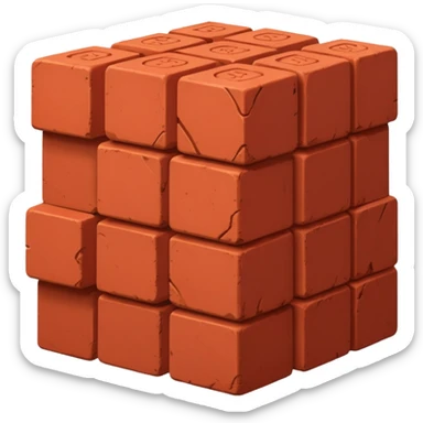 An auto which is full of bricks sticker