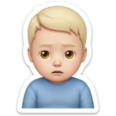 Please make an iPhone version of the baby emoticon that hurts because of the fever sticker
