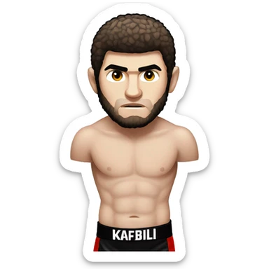 Ufc fighter khabib nurmagomedov boxing  sticker