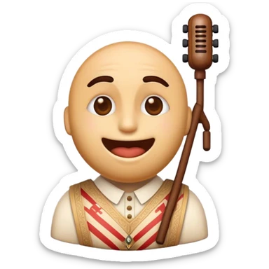 Cinematic Realistic Klapa Music Pop Culture Emoji, depicted with a soulful portrayal of traditional Croatian vocal music rendered with delicate textures and warm, cultural lighting. sticker