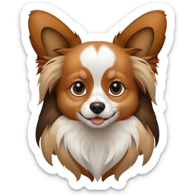 dog papillon sticker