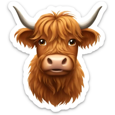 Highland cow sticker