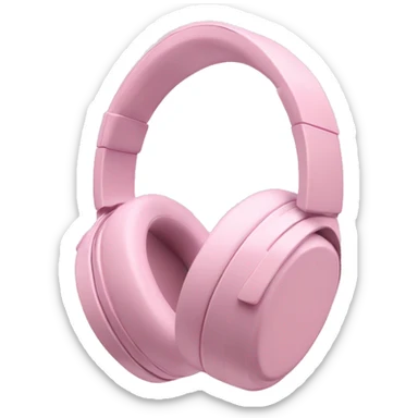 Light Pink over ear headphones sticker