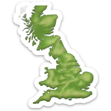 UK map with north of England highlighted sticker
