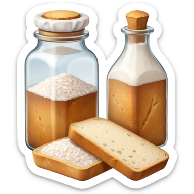  simple a bottle of salt and a loaf of bread sticker