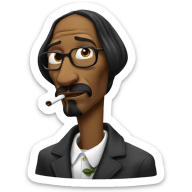 Snoop dogg smoking blunt sticker