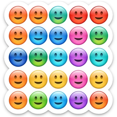 a colourful button not 3d or shading only 1 button no smiley face only 1 button  sticker