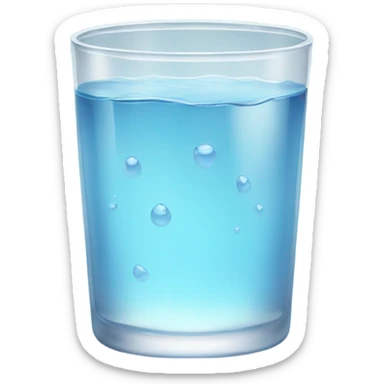 Glass of water sticker