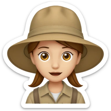 safari hat sticker
