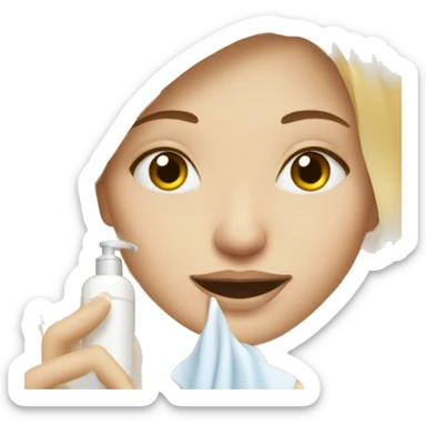 Blondie girl doing skincare sticker