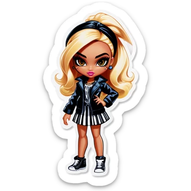 Bratz doll gangster bubbles sticker