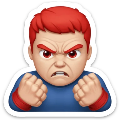 Super angry like you’re about to explode sticker