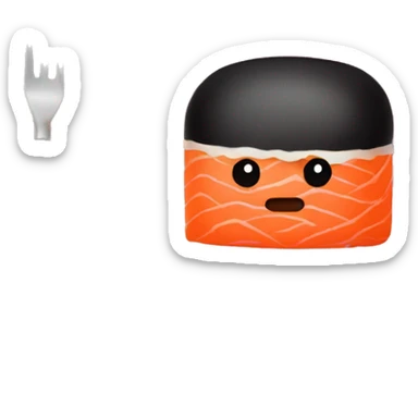 Sushi on a pink plate sticker