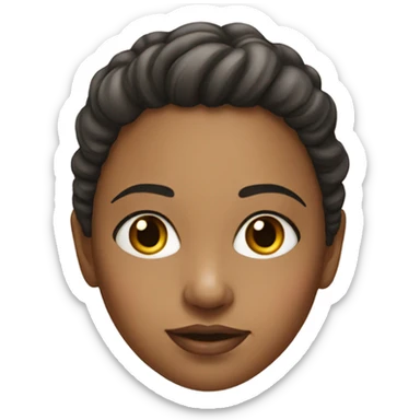 realistic portrait of a girl sticker