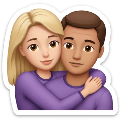 Naked man and woman laying together sticker