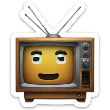 pixeled old tv sticker