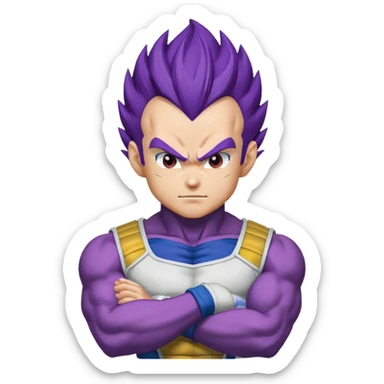 Vegeta ultra ego with purple hair sticker