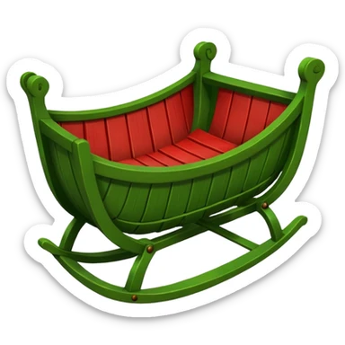 Cradles green and red color sticker