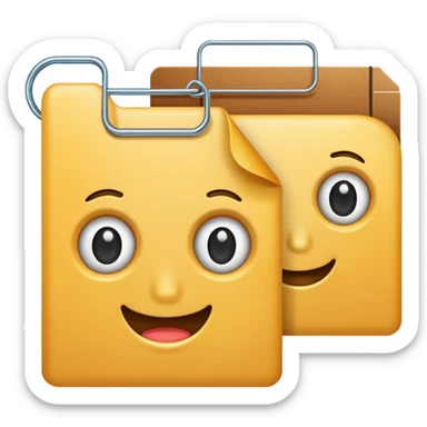 three document files, one with a paperclip and one with a staple sticker