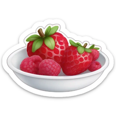 assiete avec des fraise des framboise et des mirtille sticker
