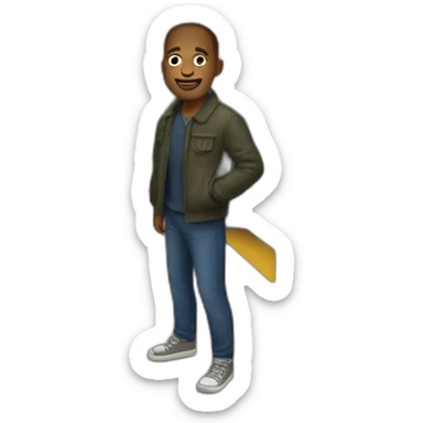 a man in the subway sticker