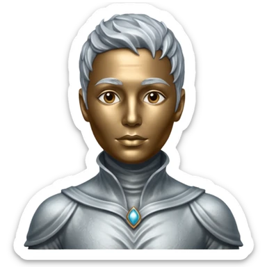 Living statue (silver paint),Street Performers sticker