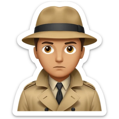 trençkotlu dedektif sticker