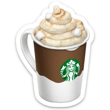 christmas starbucks cup hot chocolate sticker