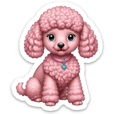 Pink Disney poodle sticker